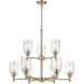 Arlett 9 Light 30 inch Modern Gold Chandelier Ceiling Light